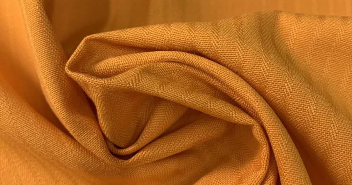 Polyester katoen oranje stevig streepdessin | Megastoffen